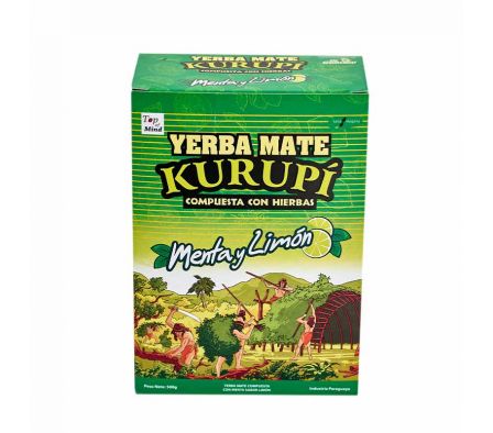 YERBA MATE KURUPI MENTA Y LIMON 500 GR