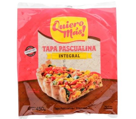 TAPA P/PASCUALINA QUIERO MAS INTEGRAL 500 GR