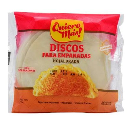 DISCO P/EMPANADA QUIERO MAS GRANDE HOJALDRADA