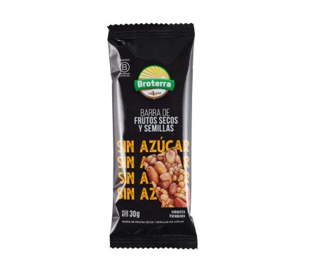 BARRITAS BROTERRA DE FRUTOS SECOS Y SEMILLAS 30GR