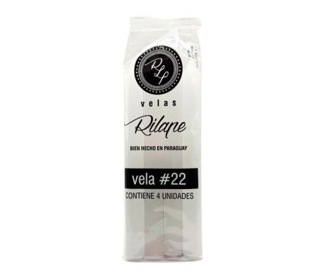 VELA RILAPE 22 PAQ.*4UNI BLANCO