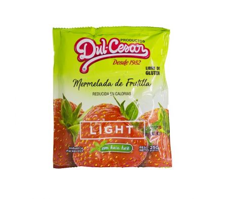 MERMELADA DUL-CESAR DE FRUTILLA LIGTH SACHET 250gr