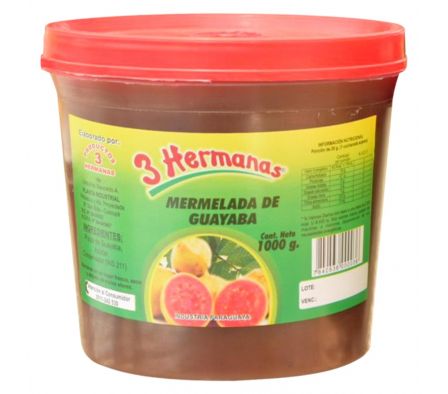 MERMELADA DE GUAYABA 3 HERMANAS PLASTICO 1000GR.