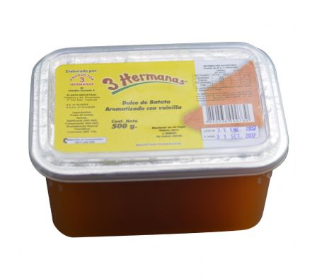  DULCE DE BATATA ENV.PLAST.500 GR 3 HERMANAS