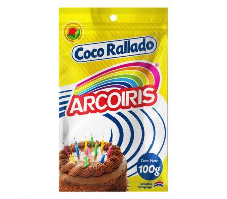 COCO RALLADO ARCO IRIS AL NATURAL PAQ. 100 GR