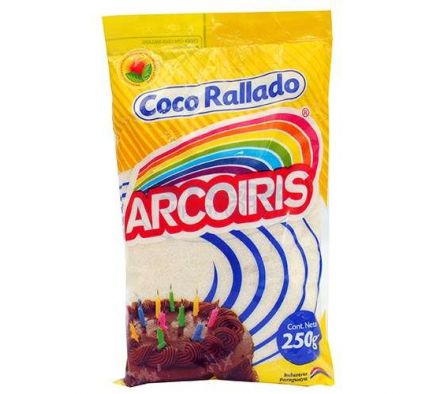 COCO RALLADO ARCO IRIS AL NATURAL PAQ. 250 GR