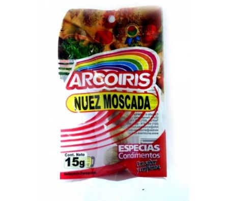 ARCO IRIS NUEZ MOSCADA EN GRANO 15GR x 20