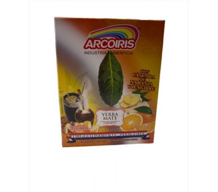 YERBA MATE ARCOIRIS C/CÁS DE NARANJA/JENGIB 250GR