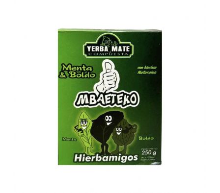YERBA MBAETEKO MENTA BOLDO CAJA 250GR