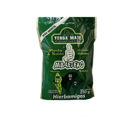 YERBA MBAETEKO MENTA BOLDO BOLSITA 250GR