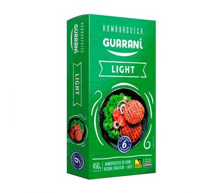 HAMBURGUESA GUARANI DE CARNE LIGHT *6UNID.