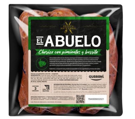 CHORIZO EL ABUELO C/PIMIENTOS Y BURRITO X UN