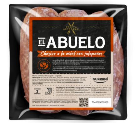 CHORIZO EL ABUELO A LA MIEL C/JALAPEÑOS X UN