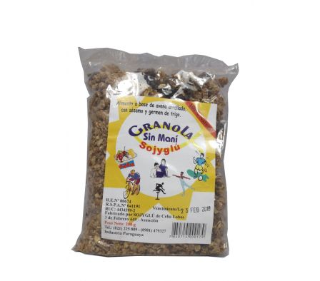 SOJYGLU GRANOLA S/MANI X200GR 