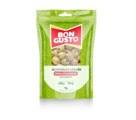 ACEITUNA VERDE BON GUSTO DESCAROZADA 100GR
