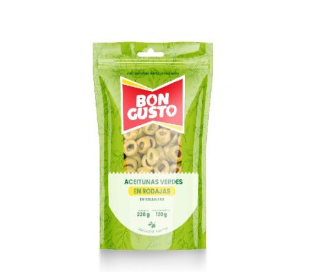 ACEITUNA VERDE BON GUSTO EN RODAJAS 120GR