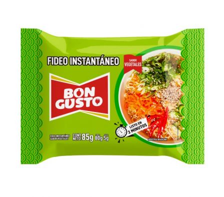 FIDEO INSTANTANEO BON GUSTO VEGETALES 85 GR