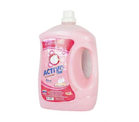 DETERGENTE ACTIVO 100 GLICERINA BIDON  4 LT.