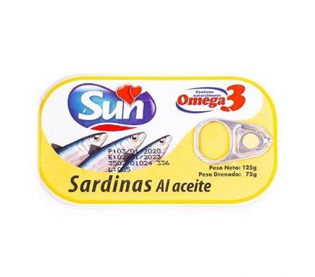 SARDINAS AL ACEITE SUN 125GR 