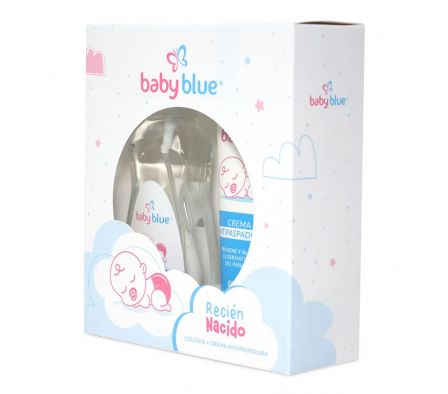 ESTUCHE BABY BLUE RECIEN NACIDO CREMA/COLONIA 100M