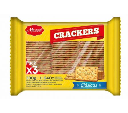 GALLETITA MAZZEI CRACKERS CLASICA 110 GR. X 3