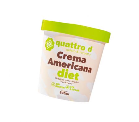 HELADO QUATTRO D CREMA AMERICANA DIET 500 ML