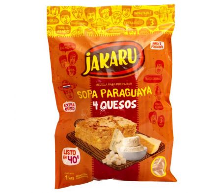 SOPA PARAGUAYA JAKARU 4 QUESOS CONG. 1KG
