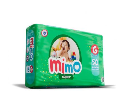 PAÑAL MIMO MEDIO TAMAÑO G MEGA PACK 50UNDS 