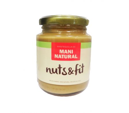 MANTEQUILLA NUTS&FIT  DE MANI NATURAL 230GR