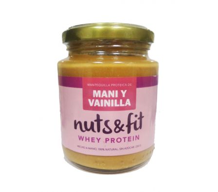MANTEQUILLA NUTS&FIT DE MANI WHEY VAINILLA 230GR