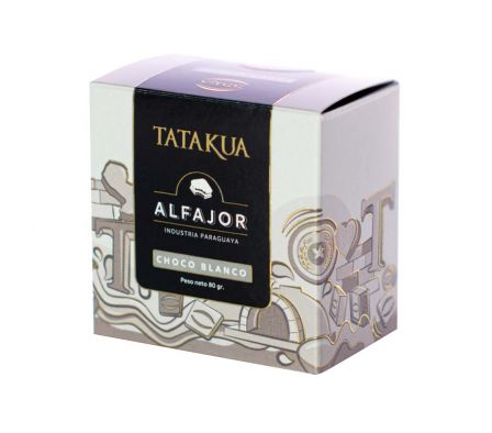 MEGA ALFAJOR TATAKUA CHOCO BLANCO 80GR