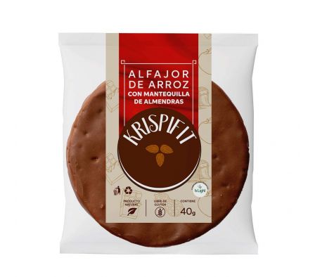 ALFAJOR DE ARROZ CON ALMENDRAS  KRISPIFIT 40 GR