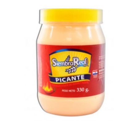 MAYONESA SIEMBRA REAL CON PICANTE FRASCO 330GR
