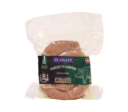 CHORIZO ST GALLEN PORCHETTA ROMANA PAQ 400GR.