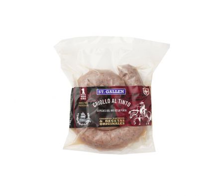 CHORIZO ST.GALLEN CRIOLLO AL TINTO PAQ. 400GR