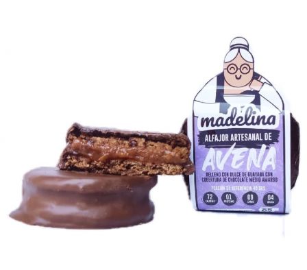 ALFAJOR MADELINA AVENA C/CHOC. RELL. DULCE GUAYABA