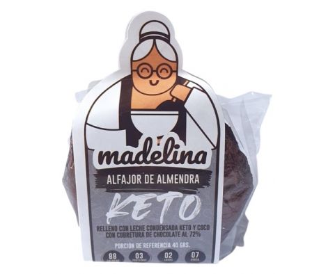 ALFAJOR MADELINA KETO R/LECHE CONDE /COCO 60GR