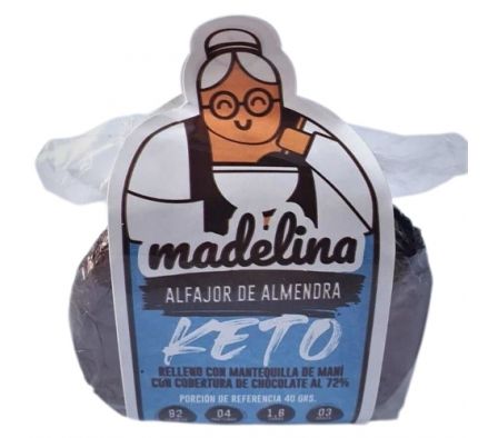 ALFAJOR MADELINA KETO R/MANTEQUILLA D/MANI 60GR
