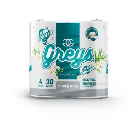 PAPEL HIGIENICO GREYS DH RESIST ALOE+MANZANILLA UN