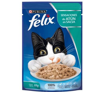 ALIMENTO P/GATITOS FELIX DE ATUN EN SALSA 85G