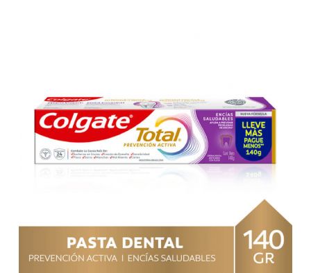 CREMA DENTAL COLGATE TOTAL 12 ENCÍAS REFORZ 140 G