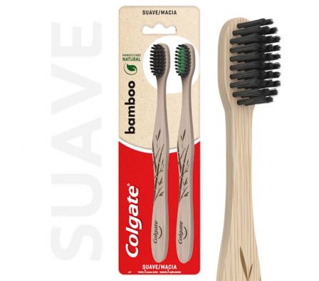CEPILLO DENTAL COLGATE BAMBOO MANGO NATURAL 2PACK