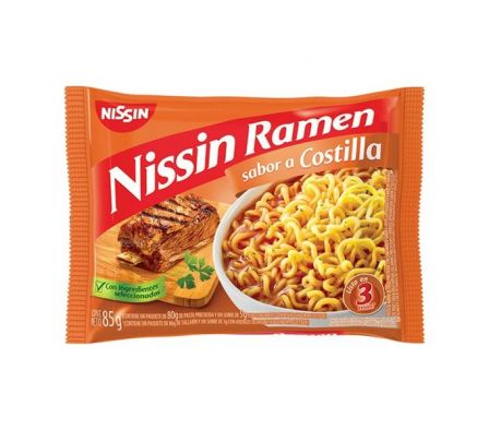 FIDEO INSTANTANEO NISSIN LAMEN COSTILLA 85 GR