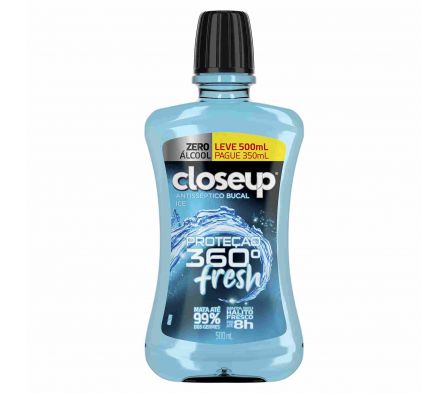 ENJUAGUE BUCAL CLOSE UP S/ ALCOHOL 500ML
