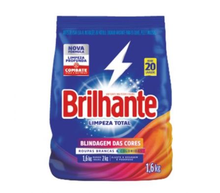 JABON EN POLVO BRILHANTE  LIMPEZA TOTAL X1.6KG