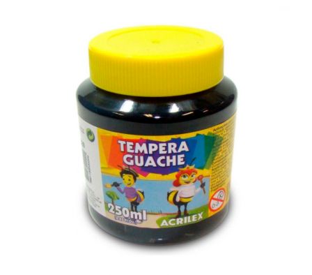 TEMPERA ACRILEX GUACHE NEGRO 250ML