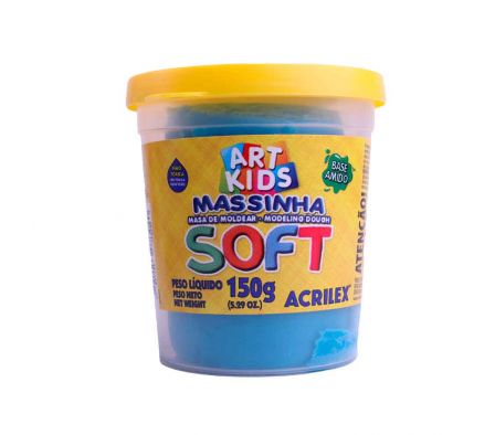 PLASTILINA ACRILEX SOFT AZUL POTE 150 GRS