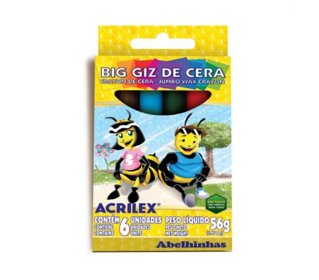 CRAYOLA ACRILEX GRUESA X 6 COLORES 