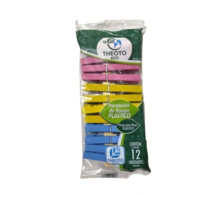 PINZA PLASTICA THEOTO P/ROPA 12 UN