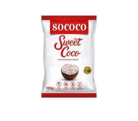 COCO RALLADO SOCOCO HUMEDO Y AZUCARADO 100 GR.